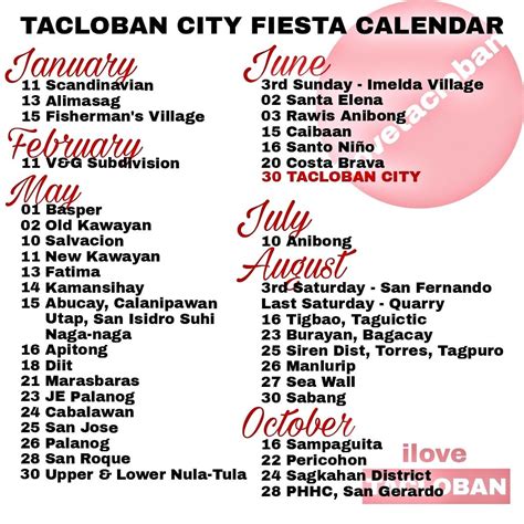 tacloban fiesta date|I Love Tacloban .